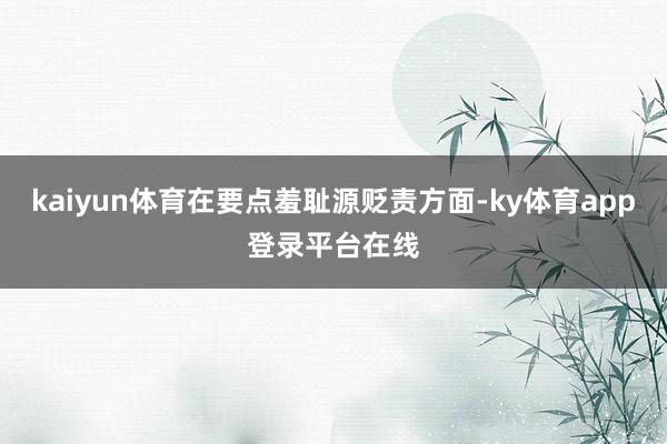 kaiyun体育在要点羞耻源贬责方面-ky体育app登录平台在线